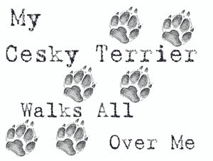 Purple Turtle Gifts - My Cesky Terrier Walks All Over Me T-Shirt