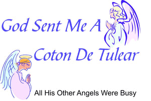 Purple Turtle Gifts - God Sent Me a Coton De Tulear T-shirt