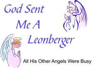 Purple Turtle Gifts - God Sent Me a Leonberger T-shirt