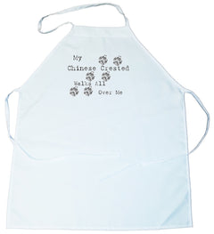 My Chinese Crested Walks All Over Me Apron (100-0004-190)