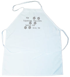 My Tibetan Terrier Walks All Over Me Apron (100-0004-396)