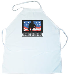 Apron - Support Our Troops, Charging Soldier With Flag (100-0052-00)