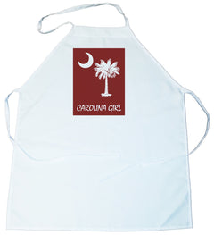 Apron - Carolina Girl Palmetto & Moon (On Garnet Background) (100-0061-001)