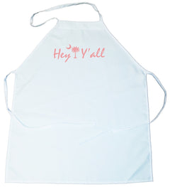 Apron - Hey Y'all with Palmetto Tree (Light Pink) (100-0068-003)
