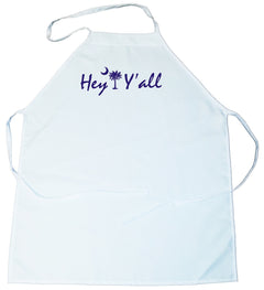 Apron - Hey Y'all with Palmetto Tree (Blue) (100-0068-004)