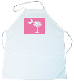 Apron - Palmetto Tree and moon (On Pink Background) (100-0076-003)