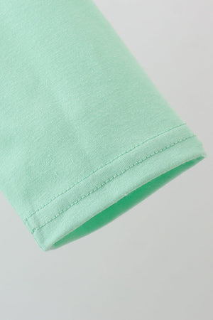 Green parade embroidery gingham dress