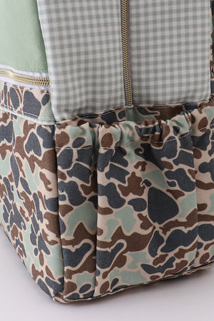 Camouflage bear print backpack