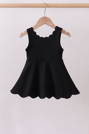 Black scalloped active mom&me dress