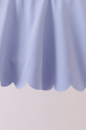 Violet Scalloped Yoga Skorts Set