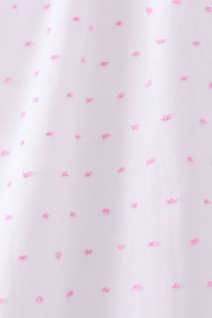 Pink Bow Smocked Swiss Dot Shorts Set