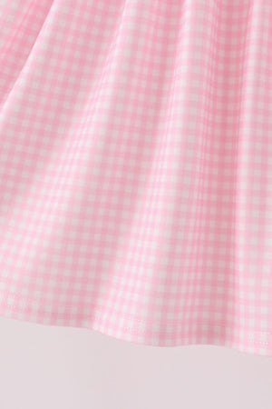 Pink Puppy Pumpkin Applique Dress