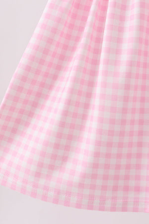 Pink Jack-O-Lantern Applique Ruffle Dress