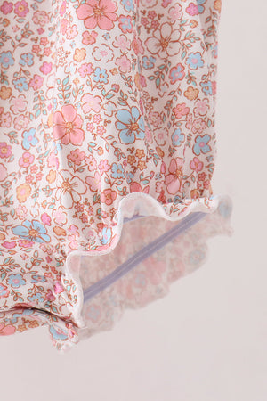 Pink Pumpkin Floral Embroidery Bubble