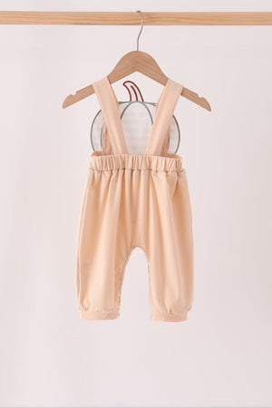 Khaki pumpkin applique romper