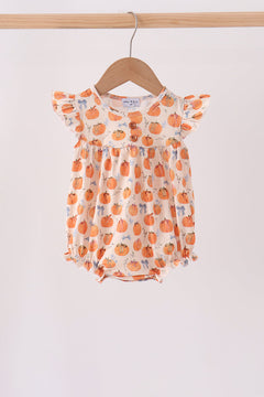Pumpkin Bow Ruffle Bubble