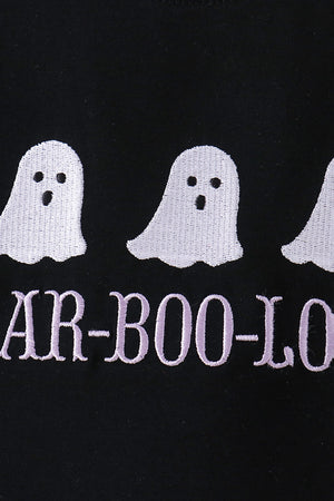 Black Ghost Embroidery Top
