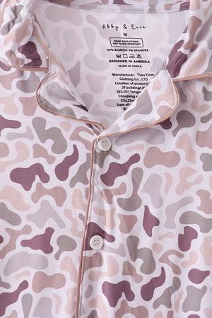 Camouflage bamboo mom pajama set