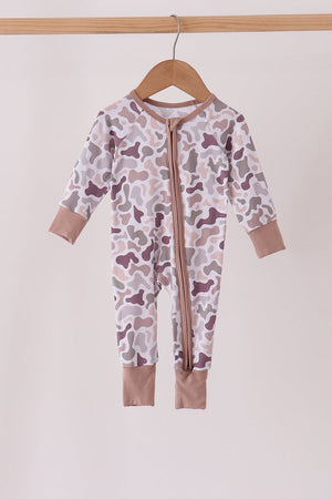 Camouflage bamboo romper