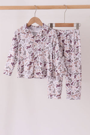 Camouflage bamboo pajama set