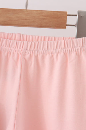 Pink Ghost Embroidery Pants Set