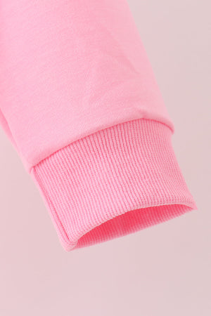Pink football sequin mom&me top