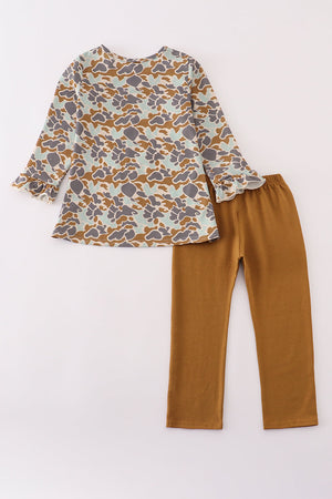 Halloween camouflage applique pants set