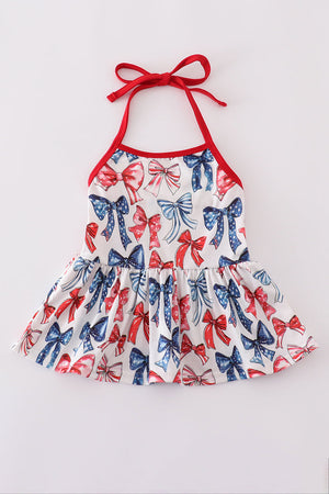 Bow print mom&me top