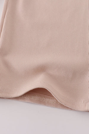 Cream MINI french knot pants set
