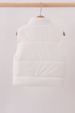 White mom&me puffer vest