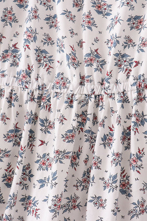 Teal floral mom dress