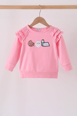 Pink Milk Cookies Ruffle Top
