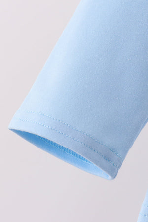 Blue Turkey Embroidery Top