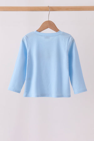 Blue Turkey Embroidery Top