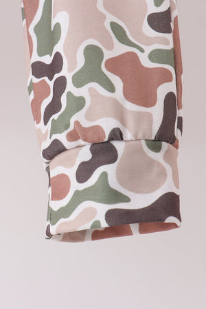Camo Deer Applique Pants Set