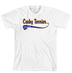 Purple Turtle Gifts - Breed of Champion (Blue) Tee Shirt - Cesky Terrier
