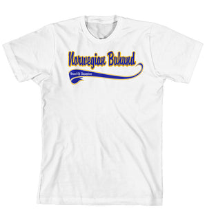 Purple Turtle Gifts - Breed of Champion (Blue) Tee Shirt - Norwegian Buhund