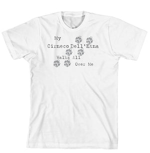 Purple Turtle Gifts - My Cirneco DellEtna Walks All Over Me T-Shirt