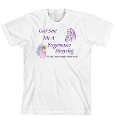 Purple Turtle Gifts - God Sent Me a Bergamasco Sheepdog T-shirt