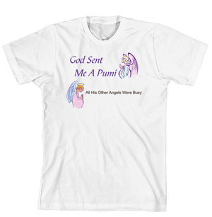 Purple Turtle Gifts - God Sent Me a Pumi T-shirt