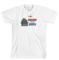 T-Shirt - Support Our Troops with Personnel Carrier, Helicopter (170-0050-000)