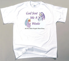 God Sent Me A Westie T-Shirt (170-0005-408A)