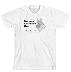 Man's Best Friend Dog Breed T-Shirt - German Shepherd (234C) (170-0072-234C)
