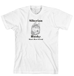 Man's Best Friend Dog Breed T-Shirt - Siberian Husky (170-0072-374)