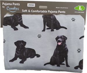 Comfies Unisex Pajama Bottoms - Black Labrador Retriever (Lab)