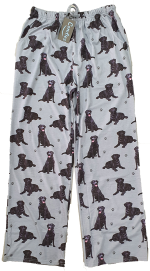 Comfies Unisex Pajama Bottoms - Black Labrador Retriever (Lab)