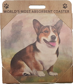 E&S Imports Ceramic Pet Coasters - Welsh Corgi (250-100a)