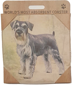 E&S Imports Ceramic Pet Coasters - Schnauzer (Uncropped) (250-105)