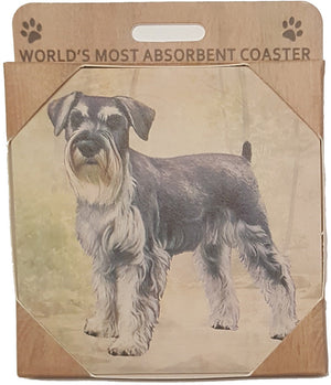 E&S Imports Ceramic Pet Coasters - Schnauzer (Uncropped) (250-105)