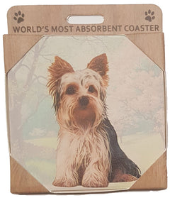 E&S Imports Ceramic Pet Coasters - Yorkshire Terrier (Yorkie Puppy Cut) (E&S-250-107)
